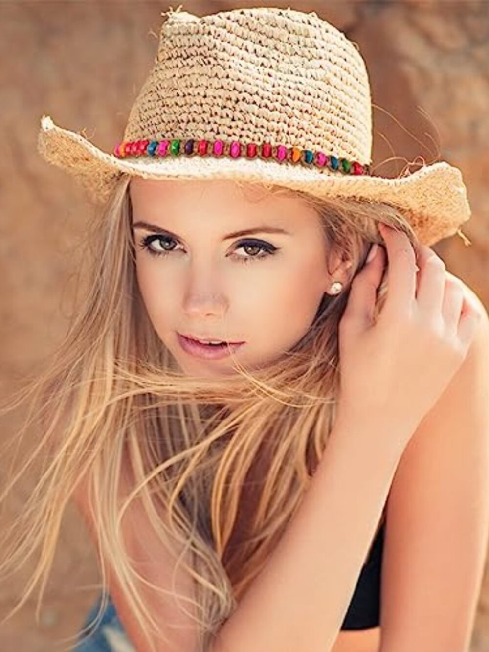 Cowboy Hat Bands for Women Men Cowgirl Hatbands Hand Made Replacement Pearl Hat